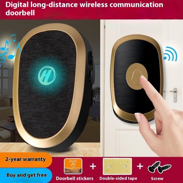 ⁦Doorbell Wireless Home Electronic Ultra Distance Unlimited Villa Waterproof Remote Control⁩ - الصورة ⁦2⁩