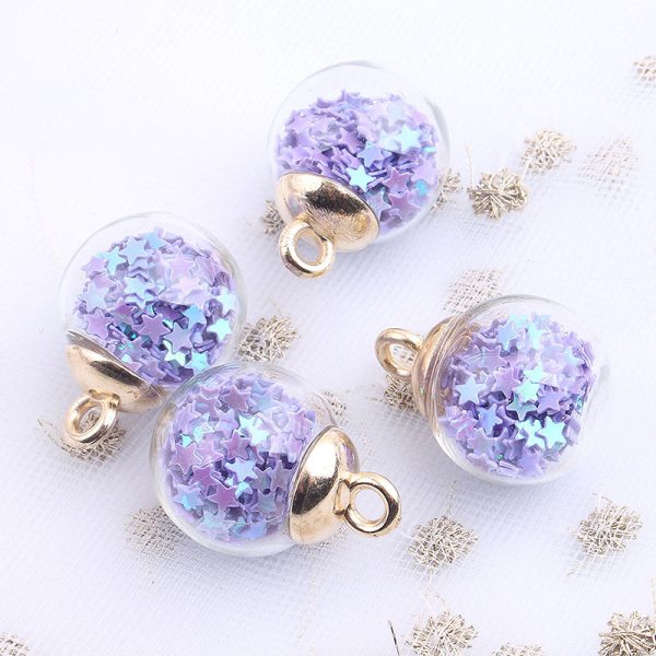 ⁦16mm Round Transparent Colored Glass Ball Ornament Accessories Handmade Material⁩ - الصورة ⁦4⁩