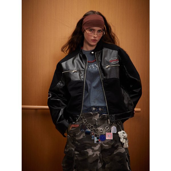 ⁦Women's Locomotive Style Cotton Coat Jacket⁩ - الصورة ⁦4⁩