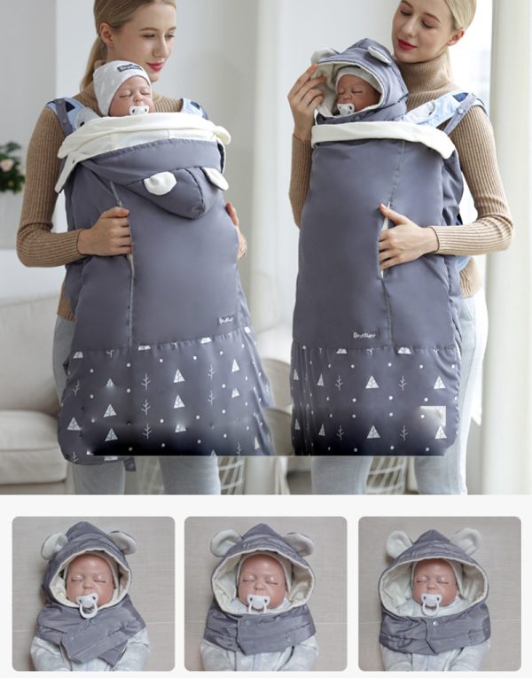 ⁦Warm Baby Carrier Cloak Cover Windproof  Quilt Stroller Accessories⁩ - الصورة ⁦4⁩