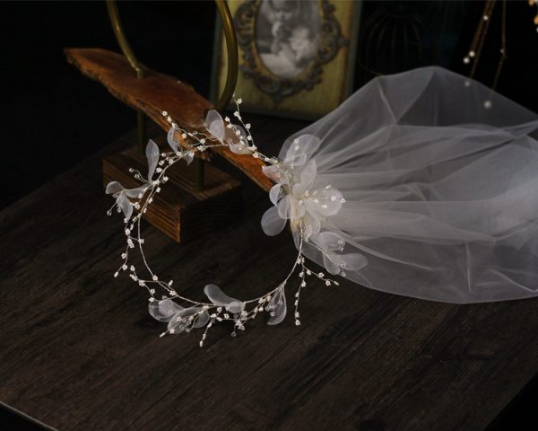 ⁦Bridal wreath veil wedding dress accessories⁩ - الصورة ⁦4⁩
