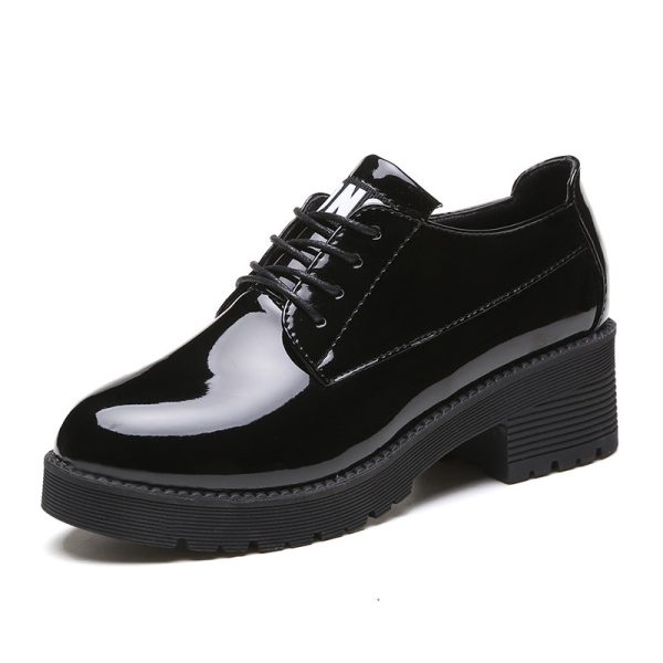 ⁦Womens Flats Shoes Oxford Moccasins Pu Leather Brogues Vintage Low⁩ - الصورة ⁦4⁩