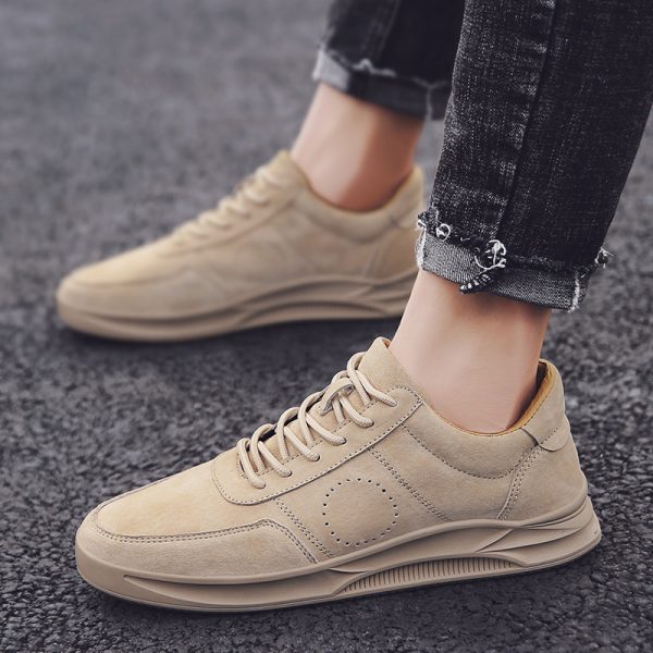 ⁦Student youth simple casual board shoes trend fashion brown shoes men tide shoes⁩ - الصورة ⁦6⁩