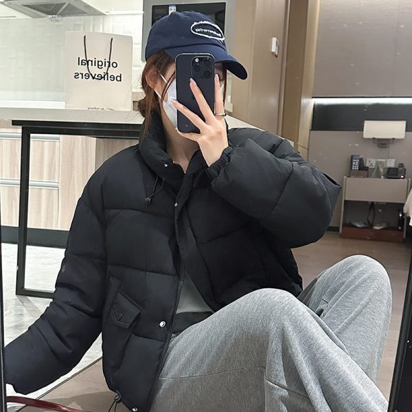 ⁦Women's Down Cotton-padded Short Korean Style Loose⁩ - الصورة ⁦4⁩