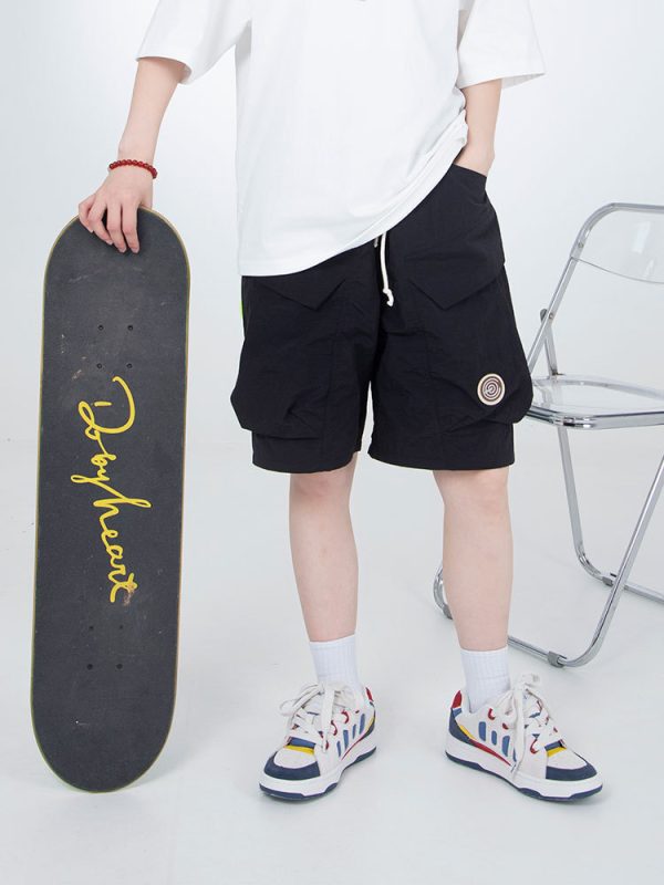⁦Suede White Blue Reddish Yellow Color Contrast Patchwork BAKE Men And Women Skateboard Shoes⁩ - الصورة ⁦4⁩