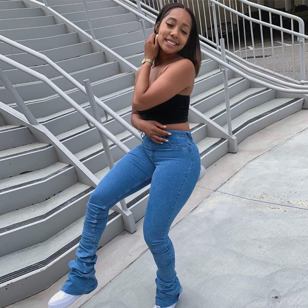 ⁦Versatile casual jeans stack pants⁩ - الصورة ⁦5⁩