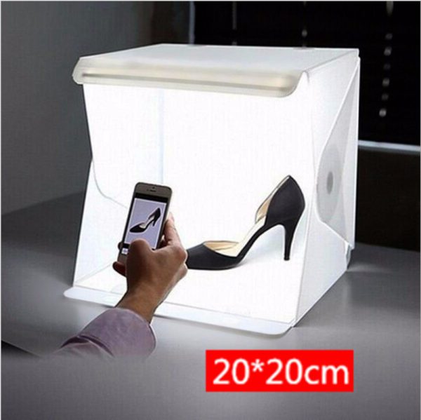 ⁦20cm folding studio Professional photo simple LED small light box⁩ - الصورة ⁦4⁩