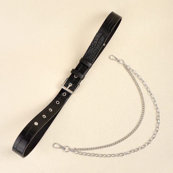 ⁦Cool Hip Hop Hipster Pants Chain Belt Men And Women With Jeans Hip-hop Accessories⁩ - الصورة ⁦6⁩