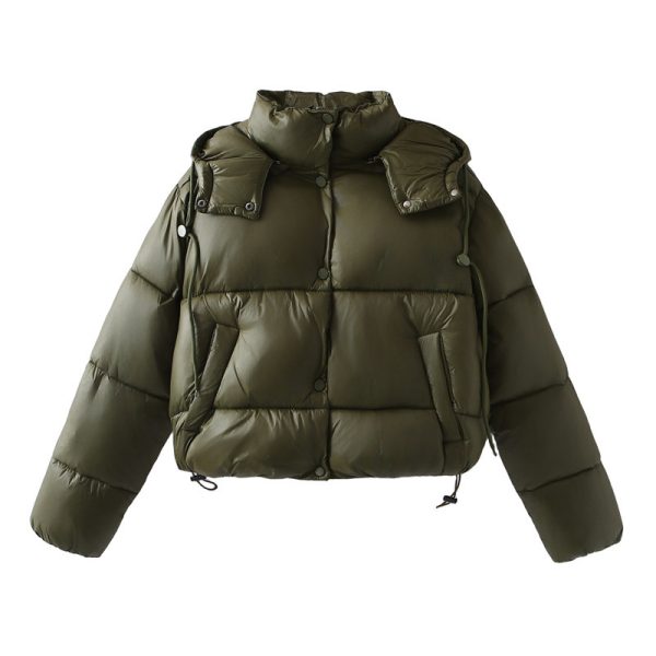 ⁦Women's European And American Hooded Short Down Coat⁩ - الصورة ⁦5⁩