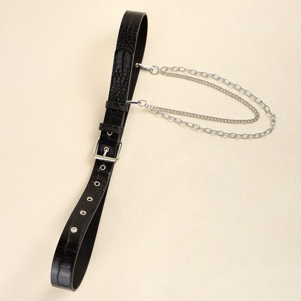 ⁦Cool Hip Hop Hipster Pants Chain Belt Men And Women With Jeans Hip-hop Accessories⁩ - الصورة ⁦4⁩