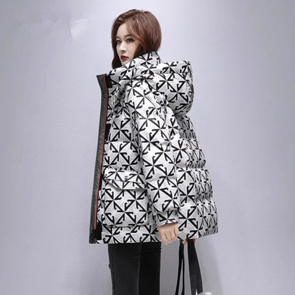 ⁦Women's Mid-length Down Cotton-padded Jacket⁩ - الصورة ⁦3⁩