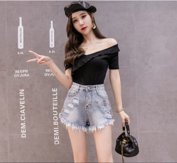 ⁦Women Jeans Shorts⁩ - الصورة ⁦5⁩