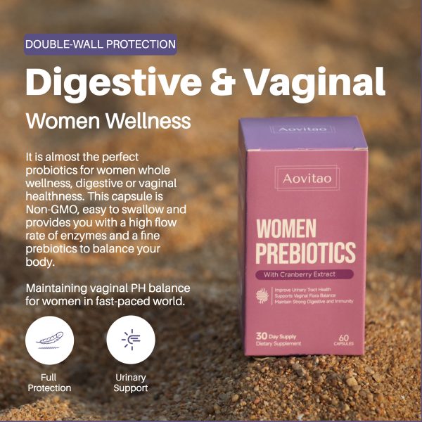 ⁦Vaginal Probiotics Women Ph Balance Pills Female Gut Health Prebiotics 60 Billion CFU Capsules Digestive Urinary Tract Support⁩ - الصورة ⁦4⁩