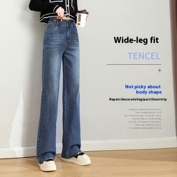 ⁦Straight Jeans Stretch Slimming Women⁩ - الصورة ⁦2⁩