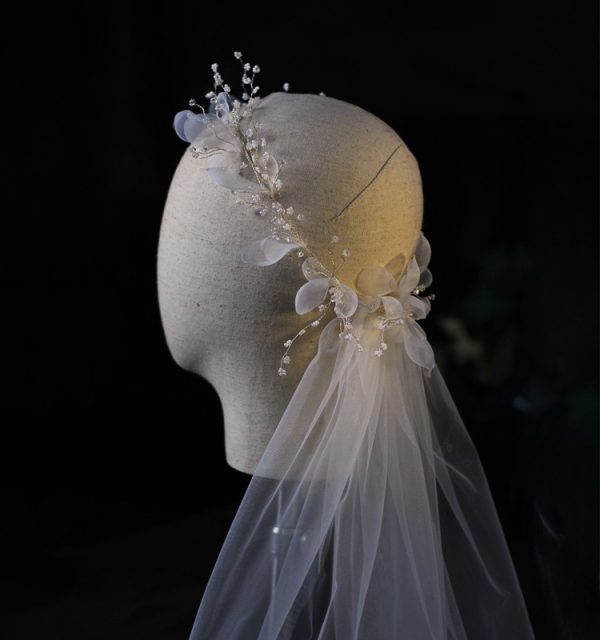 ⁦Bridal wreath veil wedding dress accessories⁩ - الصورة ⁦2⁩