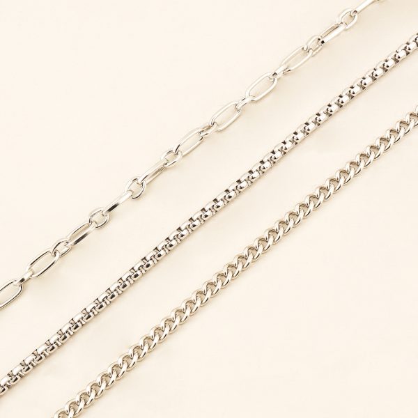 ⁦New European And American Style Pants Chain Men And Women Three-layer Silver Personality Chain With Jeans Punk Hip Hop Accessories⁩ - الصورة ⁦10⁩