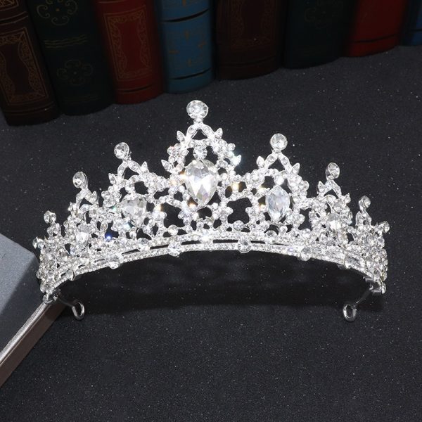 ⁦European And American Bride Tiara Baroque Crown Rhinestone Tiara Princess Crown Wedding Hair Accessories Formal Dress Accessories Wholesale⁩ - الصورة ⁦6⁩