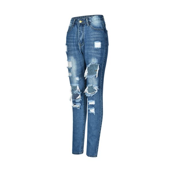 ⁦Ripped jeans personality women⁩ - الصورة ⁦4⁩