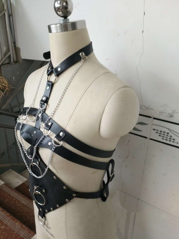 ⁦Women's Leather Perform Dance Costume Accessories⁩ - الصورة ⁦10⁩