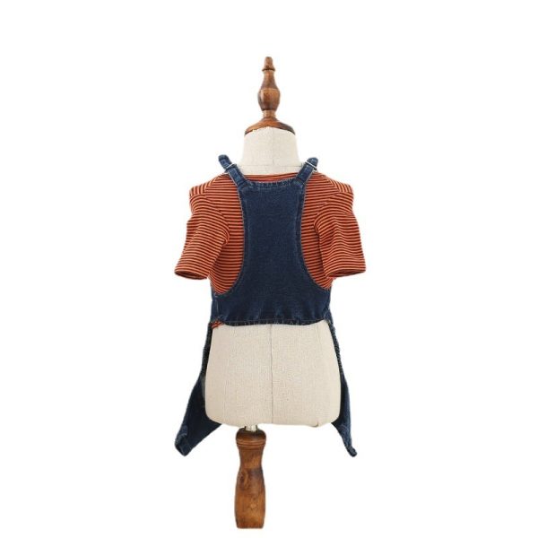 ⁦Jeans Dog Clothes Four-legged Clothes Pet Clothes Teddy Bichon Dog Clothes⁩ - الصورة ⁦7⁩