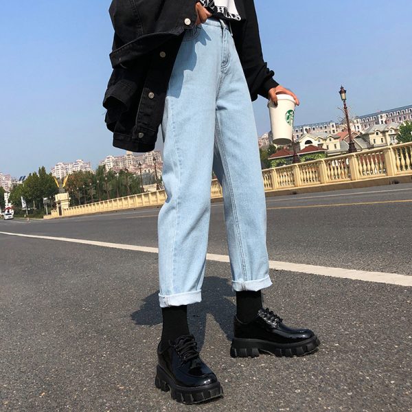 ⁦Jeans women wide leg pants women pants⁩ - الصورة ⁦9⁩