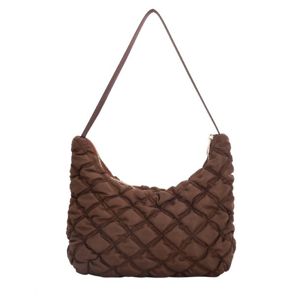 ⁦Women's Personalized Car Stitching Solid Color Nylon Bag⁩ - الصورة ⁦3⁩