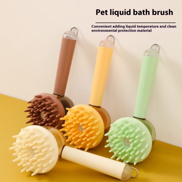 ⁦3 In 1 Pets Bath Brush For Dogs And Cats Shower Massage Brush, Depilation Comb And Foaming Tool, Anti-frizz Beauty Brush Pet Products⁩ - الصورة ⁦2⁩
