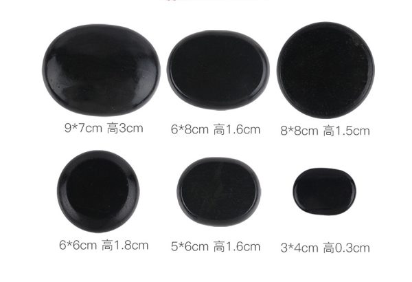 ⁦Beauty SPA Health Massage Energy Stone Natural Volcanic Hot Stone Back Essential Oil Massage Hot Stone⁩ - الصورة ⁦3⁩