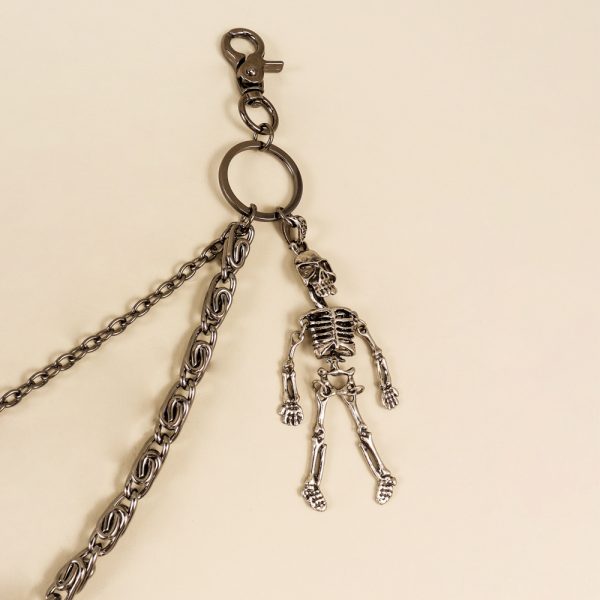 ⁦Hot Sellers For Both Men And Women Are Skeleton Skull Lockets Metal Guns Black Chain Pants Jeans Overalls Hip-hop Hipster Accessories Waist Ornaments⁩ - الصورة ⁦7⁩