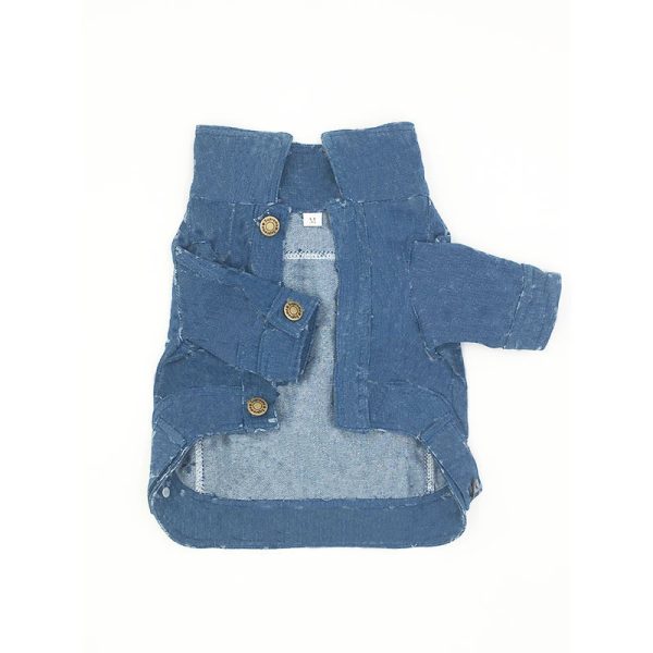 ⁦Dog Clothes Denim Clothes Puppy Pet Clothes⁩ - الصورة ⁦3⁩