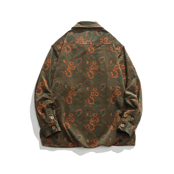 ⁦Autumn New Floral Shirt Vintage Shirt⁩ - الصورة ⁦3⁩