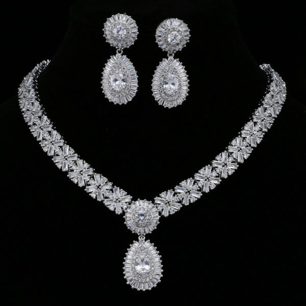 ⁦Temperament Fashion Bride Round Zircon Wax Inlaid Jewelry⁩ - الصورة ⁦4⁩