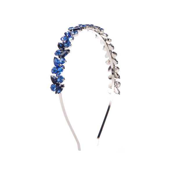 ⁦French Retro High-grade Hair Accessories Metal Texture Headband Rhinestone⁩ - الصورة ⁦2⁩
