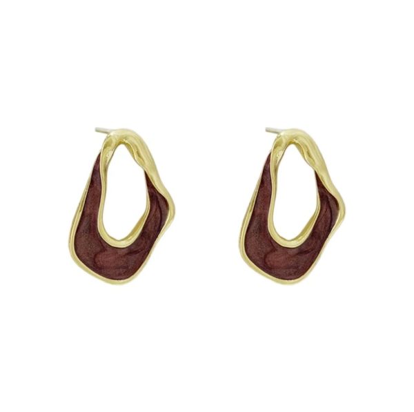 ⁦Twisted Simple Fashion Exquisite Korean New Fashion Trending Earrings⁩ - الصورة ⁦4⁩