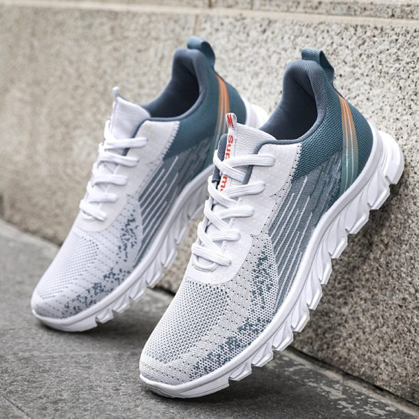 ⁦Men Sneakers Fashion Wavy Bottom Shoes Sport Running Walking Shoes⁩ - الصورة ⁦7⁩