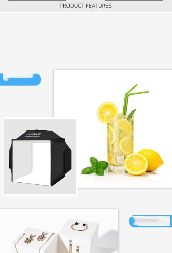 ⁦40cm Small Studio LED Folding Product Photo Light Box Simple Shooting Light⁩ - الصورة ⁦6⁩