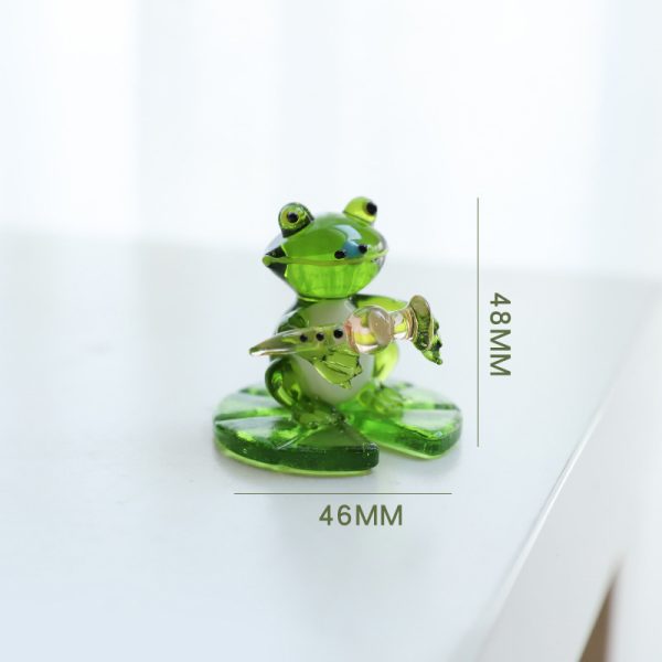 ⁦Home Decor Glass Frog Ornament Shape⁩ - الصورة ⁦8⁩
