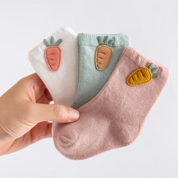 ⁦Cartoon Patch Children's Socks 3 Pairs Accessories⁩ - الصورة ⁦3⁩