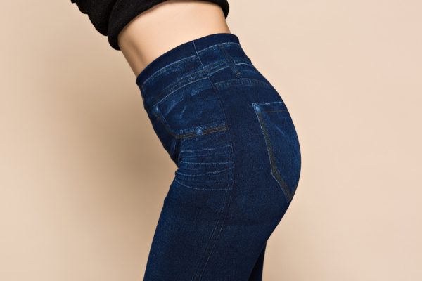 ⁦Women Leggings Plus size Faux Denim Jeans Leggings⁩ - الصورة ⁦9⁩