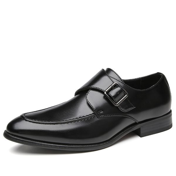 ⁦British Style Buckle Business Leather Shoes Men⁩ - الصورة ⁦6⁩