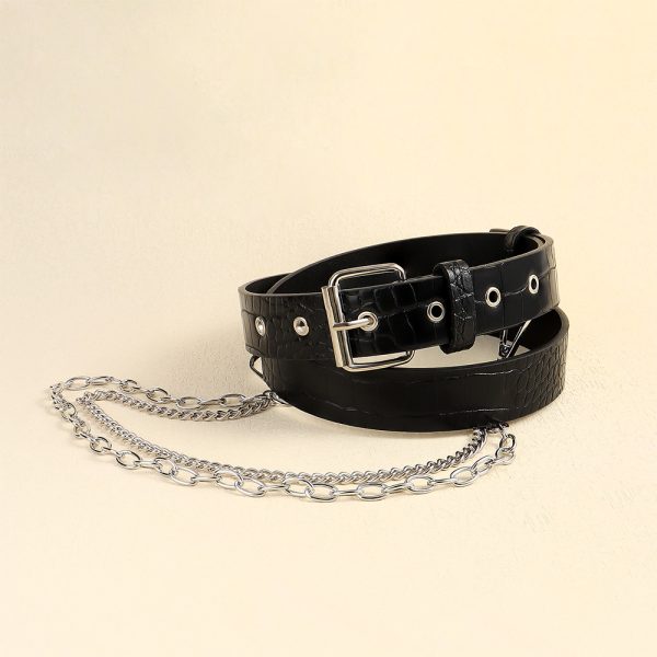 ⁦Cool Hip Hop Hipster Pants Chain Belt Men And Women With Jeans Hip-hop Accessories⁩ - الصورة ⁦8⁩