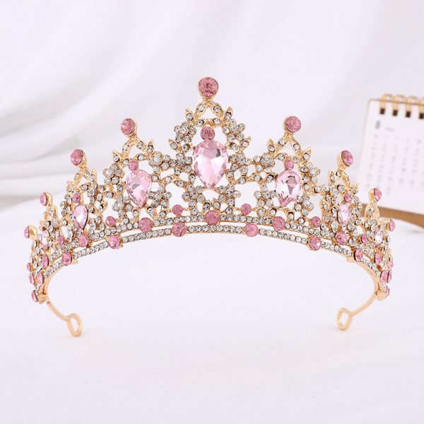 ⁦European And American Bride Tiara Baroque Crown Rhinestone Tiara Princess Crown Wedding Hair Accessories Formal Dress Accessories Wholesale⁩ - الصورة ⁦9⁩