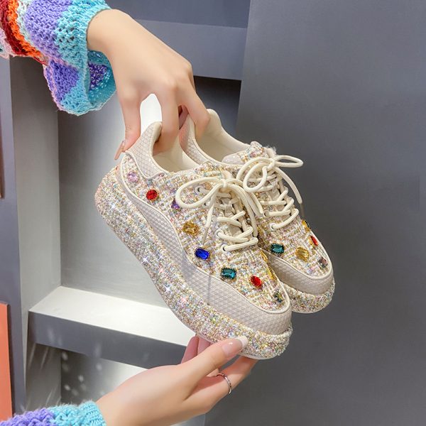 ⁦Board Shoes Thick Sole Low-cut Fashion Sports⁩ - الصورة ⁦3⁩