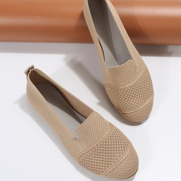 ⁦Women's Ballet Flats Round Toe Soft Sole Slip On Lazy Shoes Walking Flat Loafers⁩ - الصورة ⁦6⁩