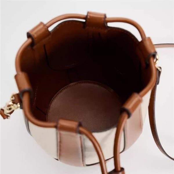 ⁦Women's Fashion Canvas Crossbody Bucket Bag⁩ - الصورة ⁦4⁩