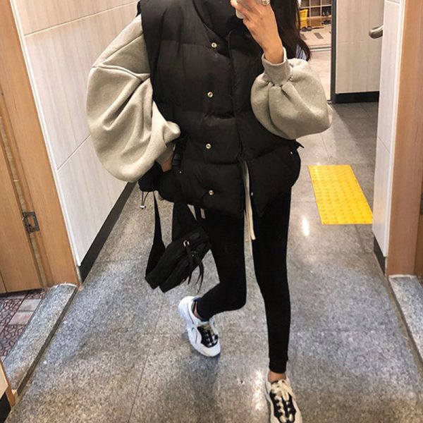 ⁦Women's Korean Style Lazy Style All-match Down Cotton Bread Coat Vest⁩ - الصورة ⁦4⁩