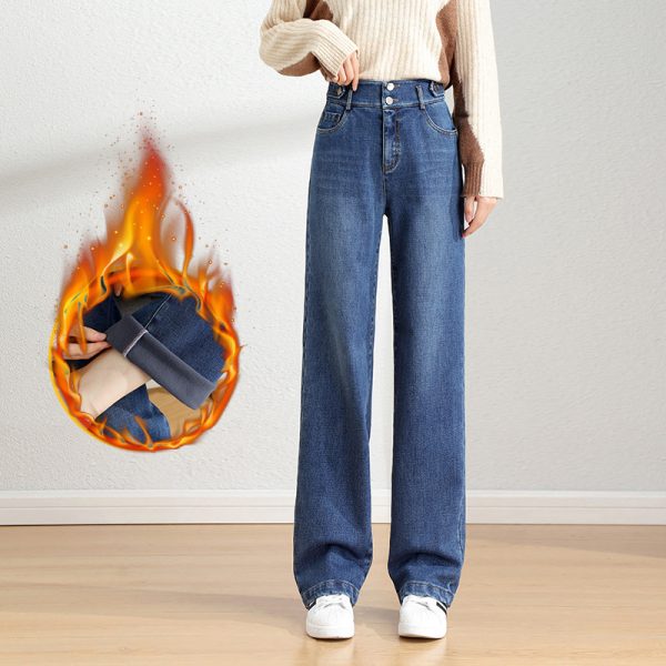 ⁦Straight Jeans Stretch Slimming Women⁩ - الصورة ⁦7⁩