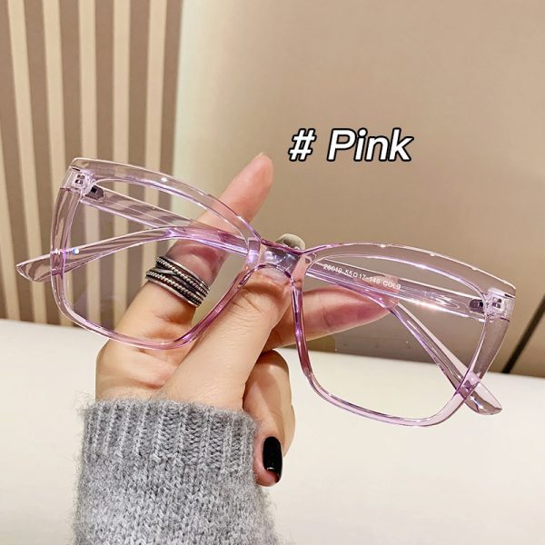 ⁦Anti-blue Light European And American Square Plain Glasses Vintage Bag Flower Simple⁩ - الصورة ⁦4⁩