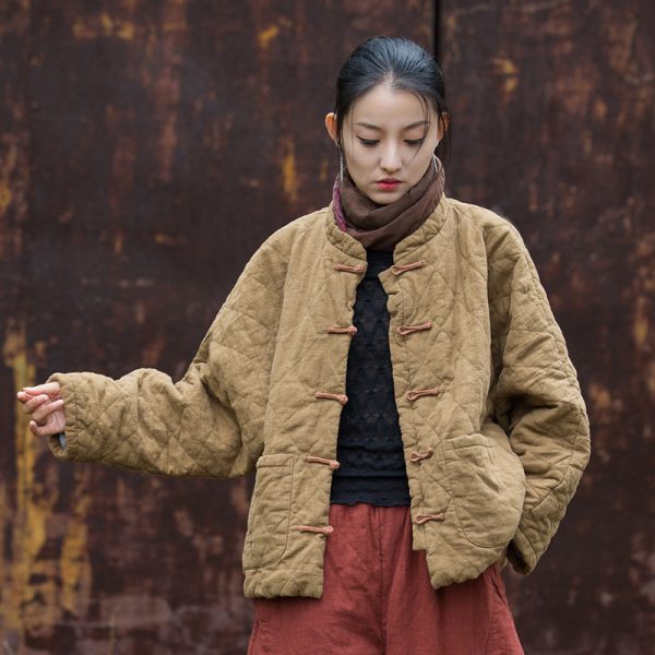 ⁦Artistic Personality Wandering Style Women's Cotton Padded Clothing⁩ - الصورة ⁦2⁩