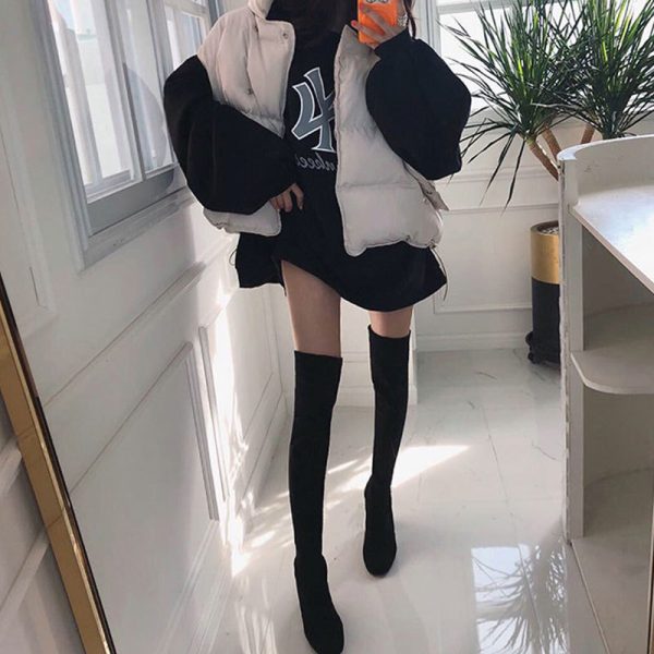 ⁦Women's Korean Style Lazy Style All-match Down Cotton Bread Coat Vest⁩ - الصورة ⁦3⁩